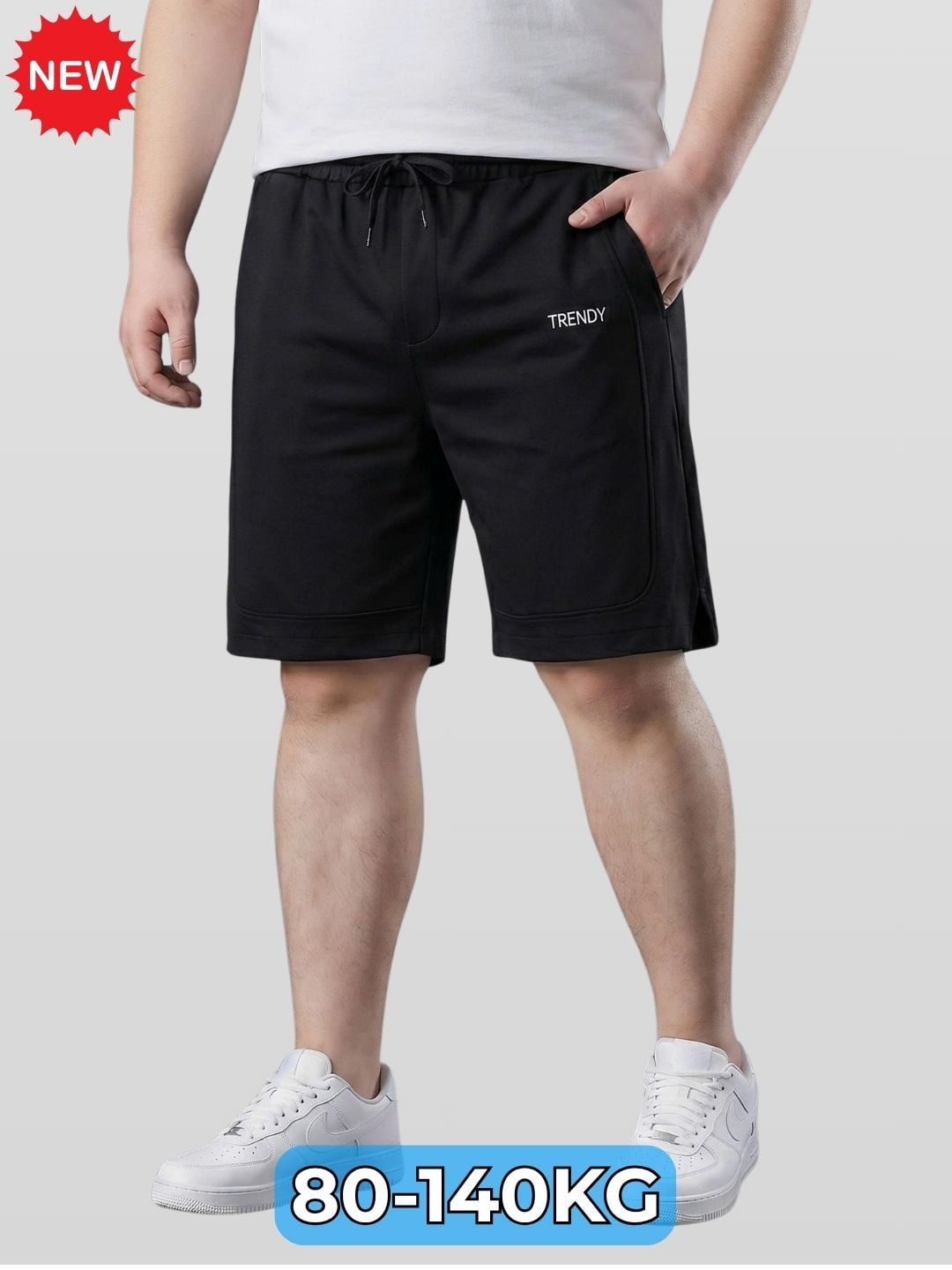 Quần Short Thun Đen Big Size Nam
