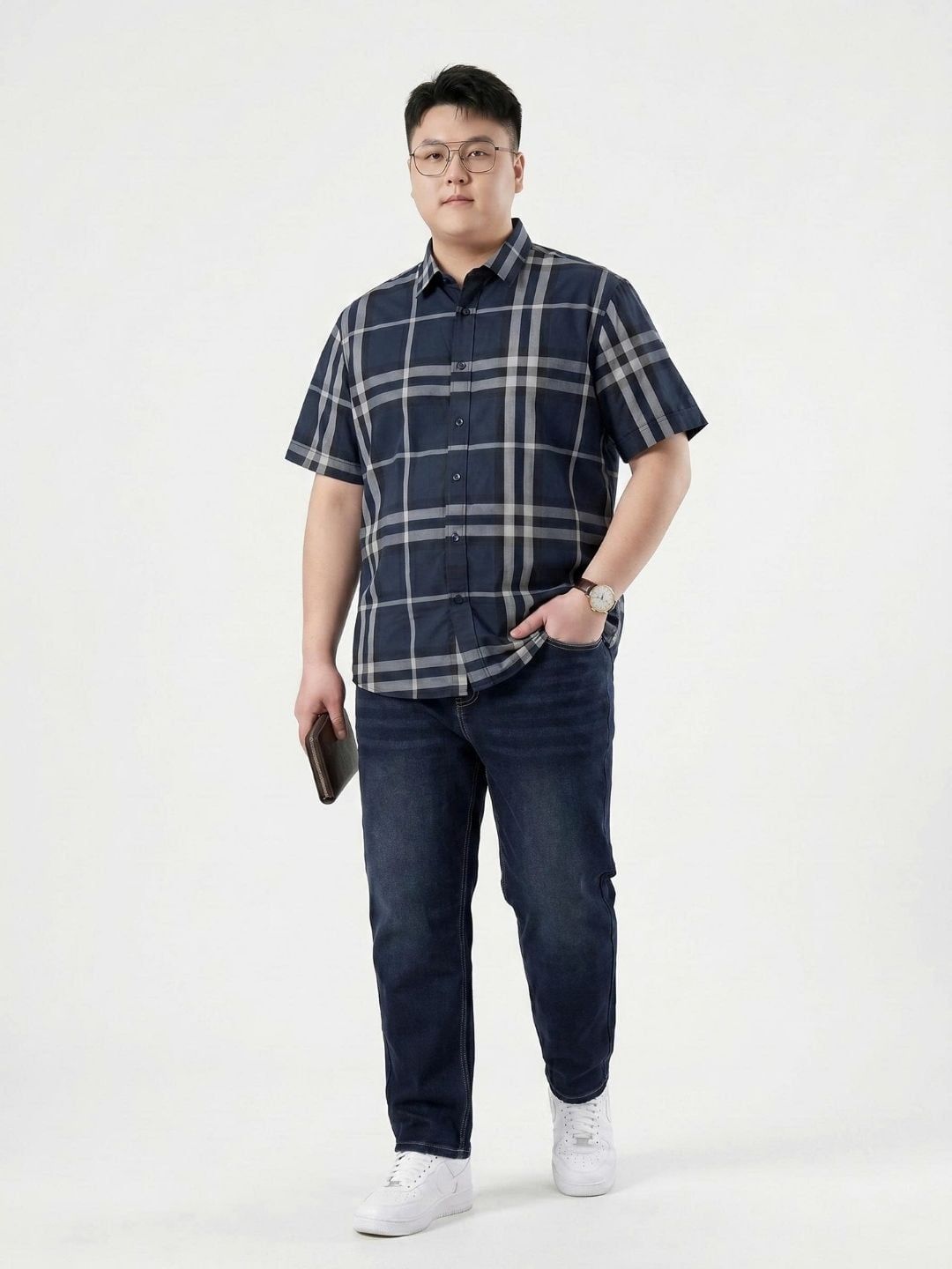 Áo Sơ Mi Caro Cộc Tay Big Size Nam