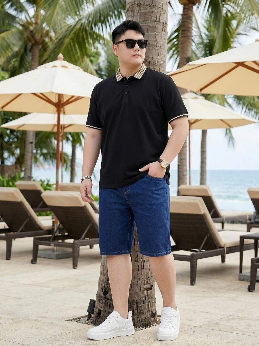 Áo Polo Đen D2 Big Size Nam