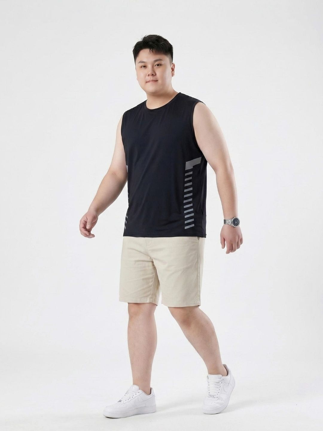 Áo Ba Lỗ Thể Thao Đen In Big Size Nam