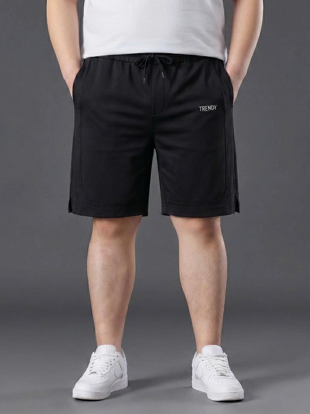 Quần Short Thun Đen Big Size Nam