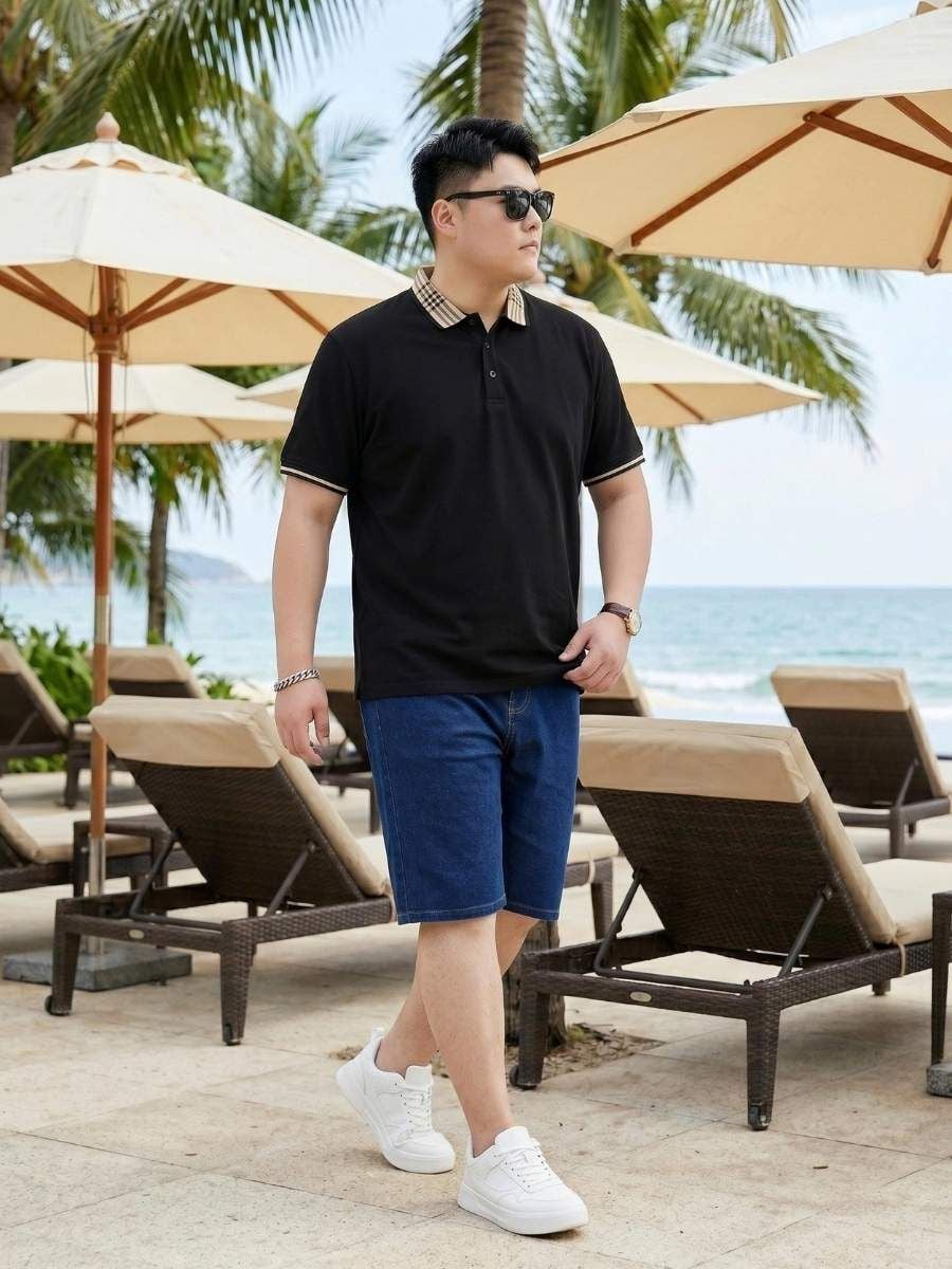 Áo Polo Đen D2 Big Size Nam