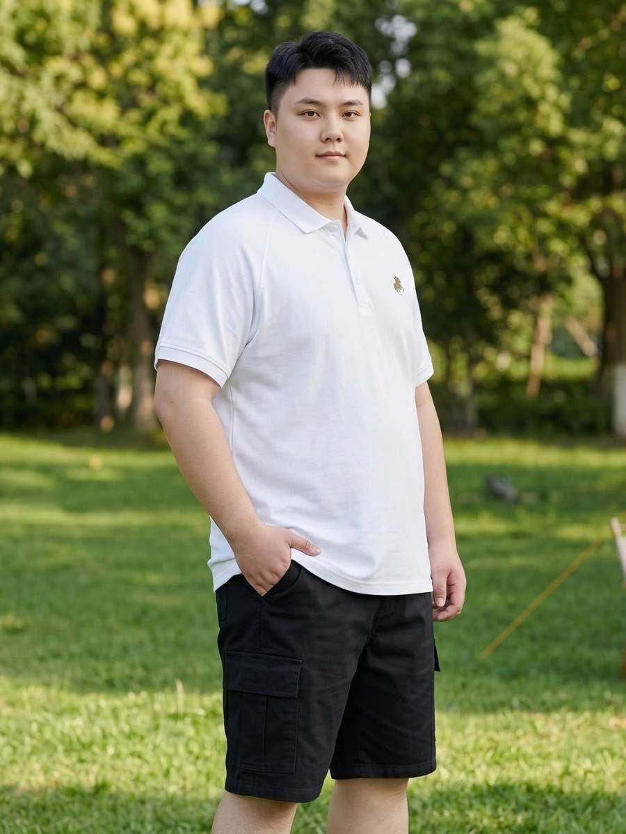 Áo Polo Trắng Trơn Big Size Nam
