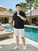 Áo Sơ Mi Đũi Đen Cộc Tay Big Size Nam