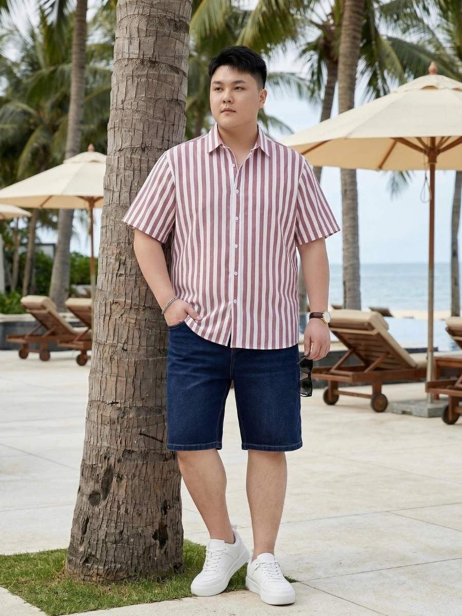 Áo Sơ Mi Sọc Big Size Nam
