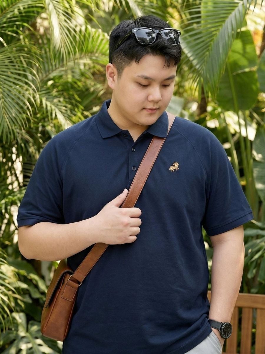 Áo Polo Than Trơn Big Size Nam