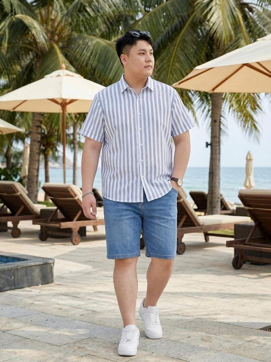 Áo Sơ Mi Sọc Big Size Nam