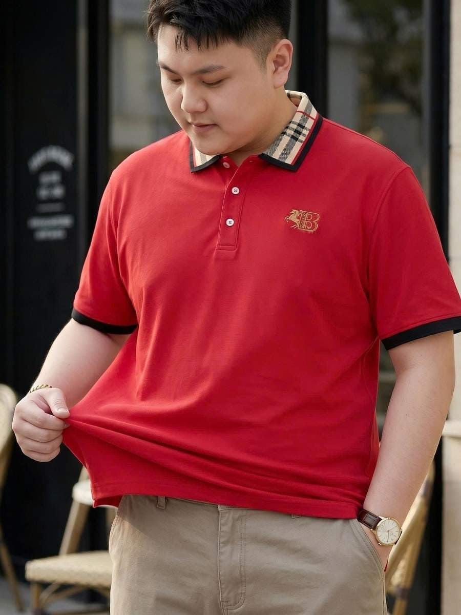 Áo Polo Đỏ Viền Big Size Nam