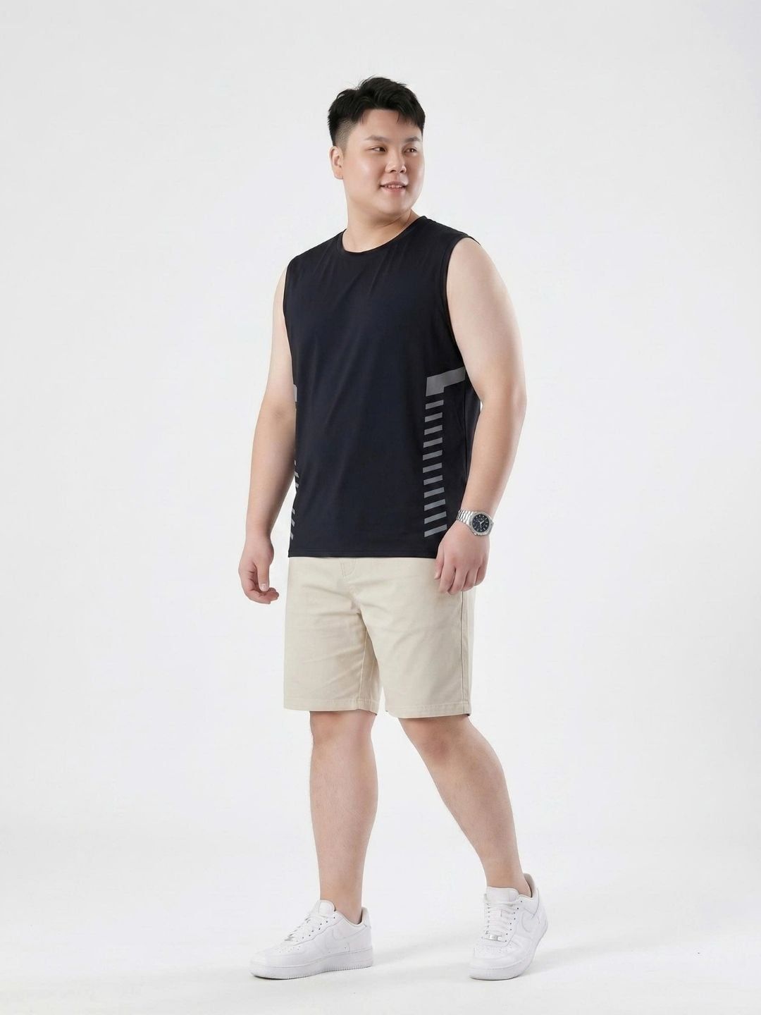 Áo Ba Lỗ Thể Thao Đen In Big Size Nam