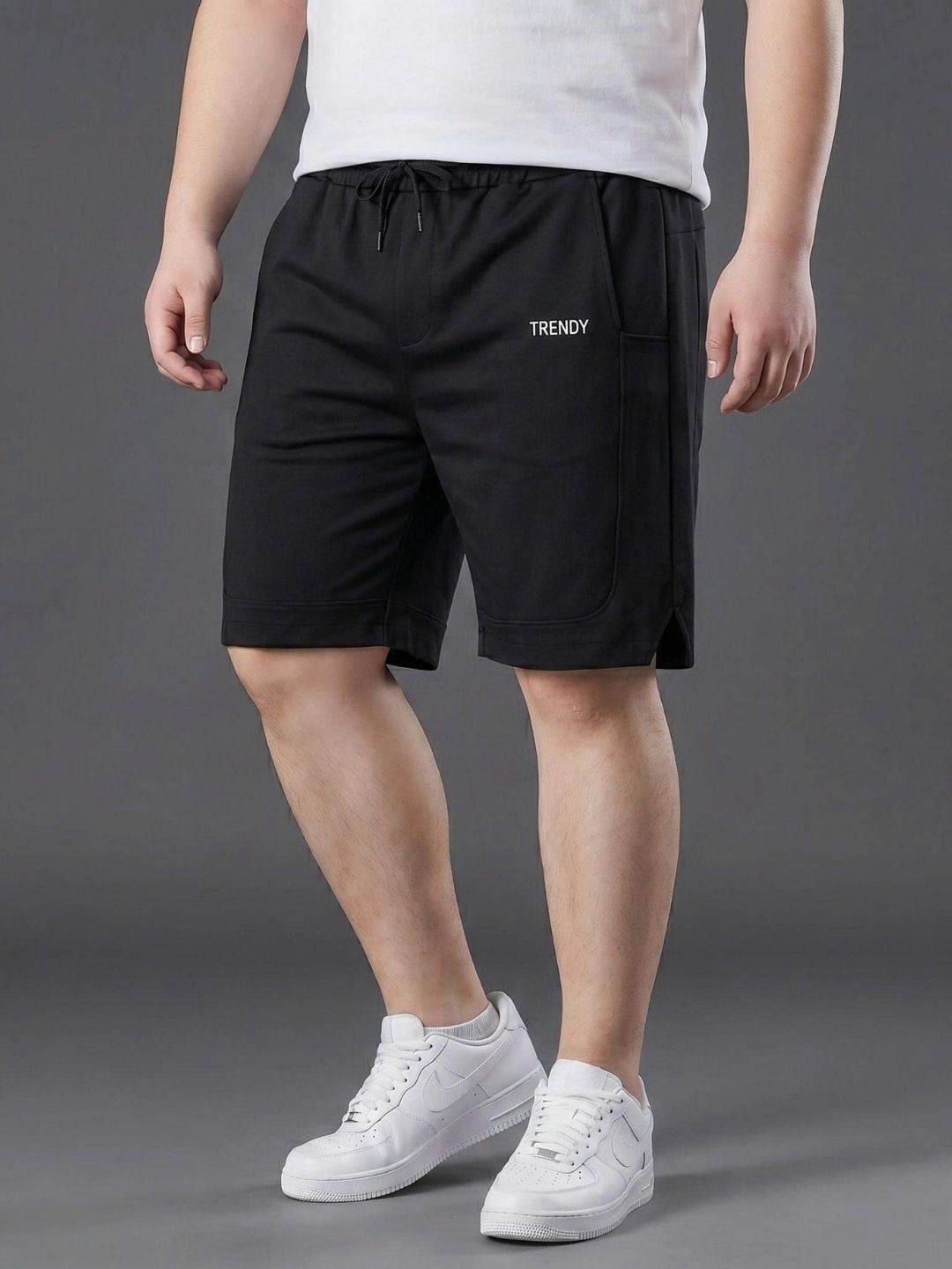 Quần Short Thun Đen Big Size Nam