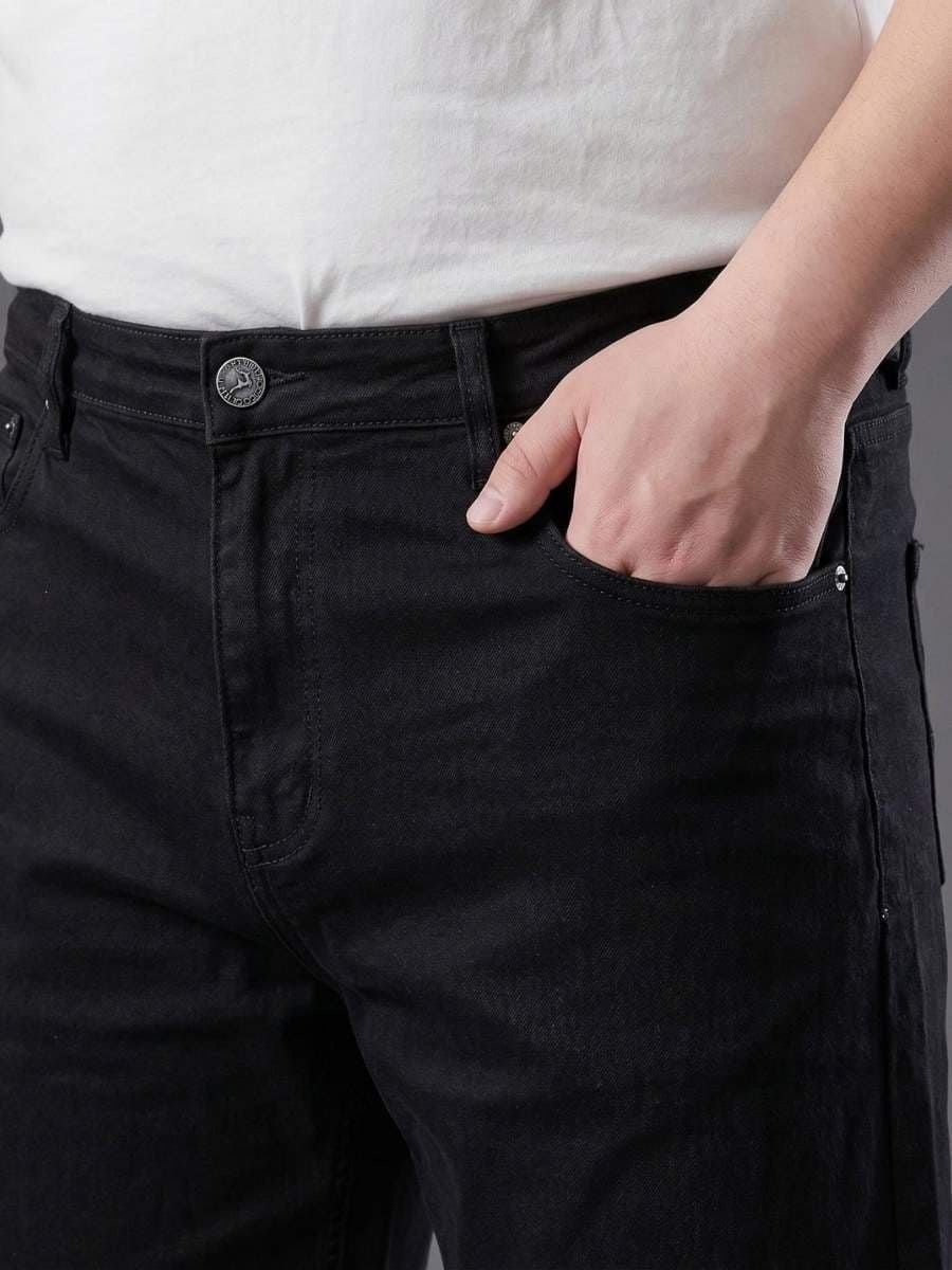 Quần Short Jean Đen Trơn Big Size Nam