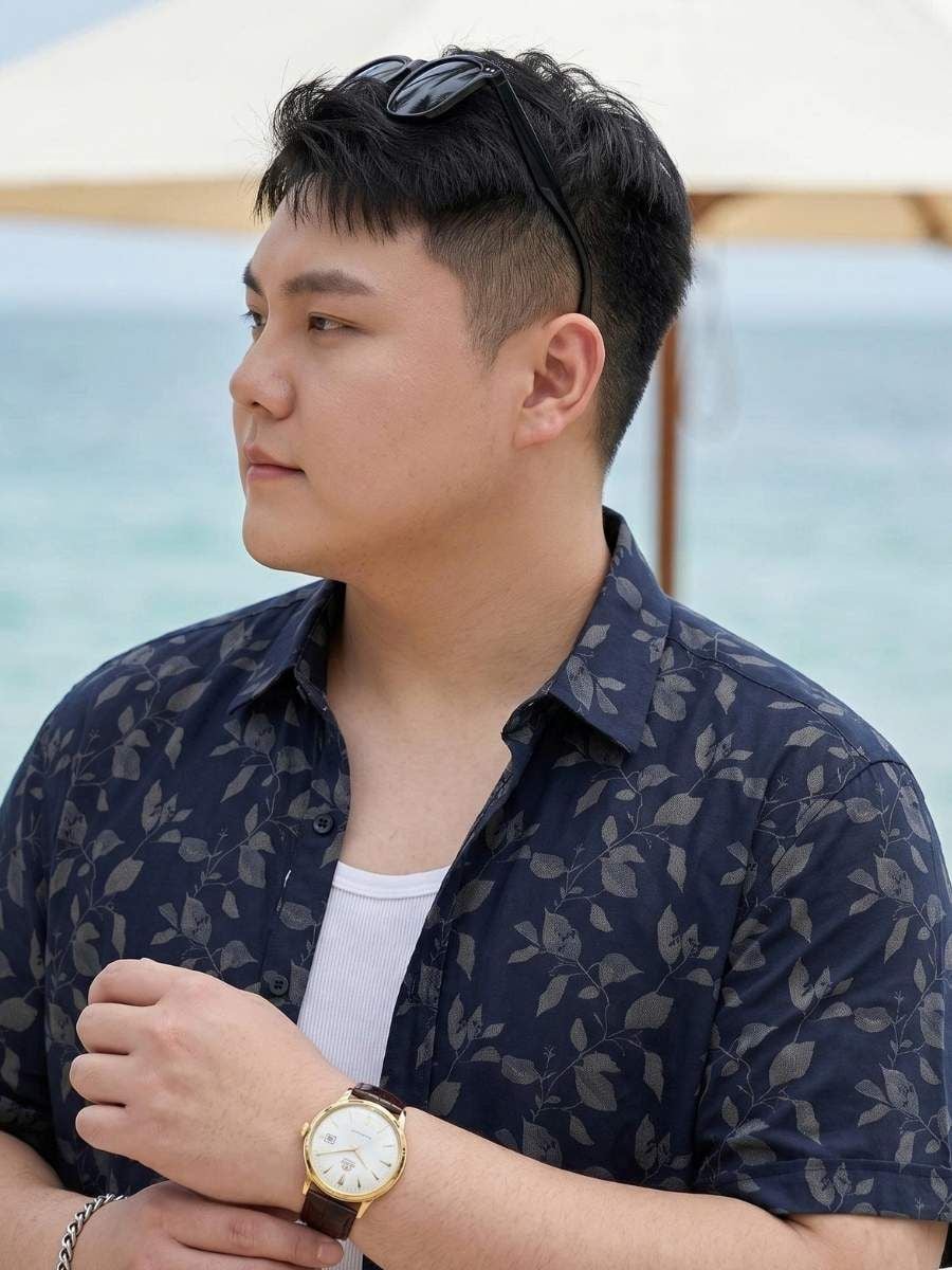 Áo Sơ Mi Họa Tiết Lá Big Size Nam