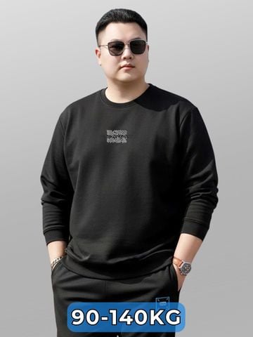 Áo Nỉ Đen Thêu Big Size Nam