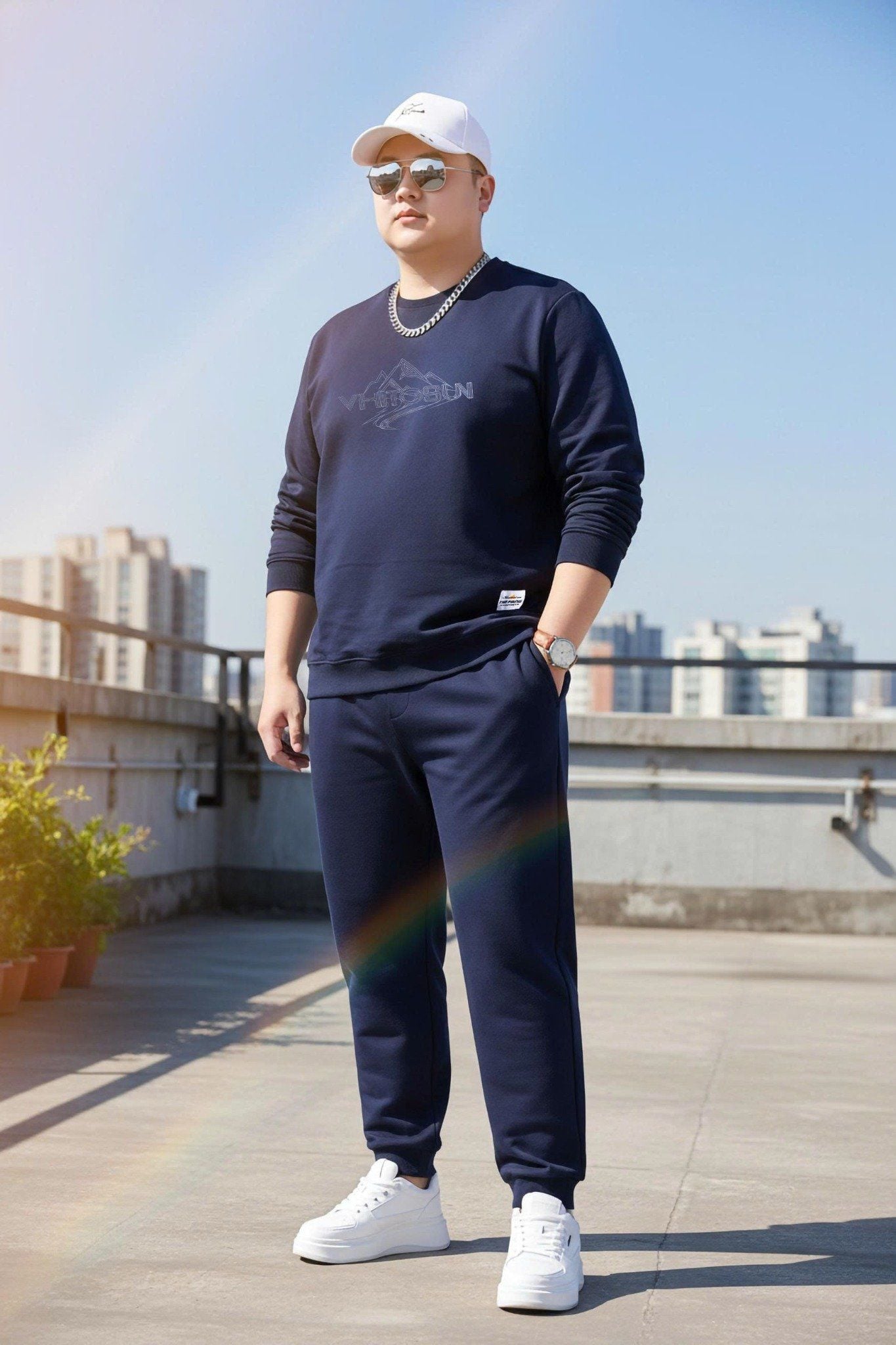 Áo Nỉ Xanh Đen Big Size Nam