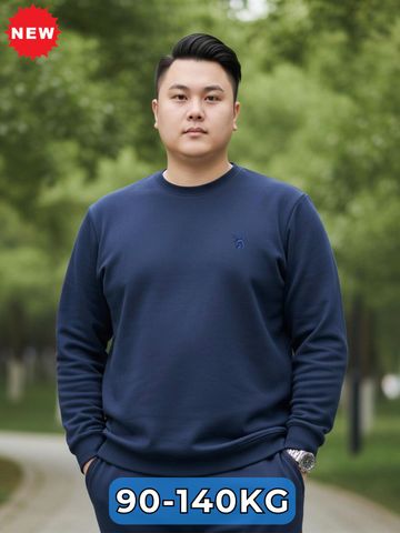 Áo Nỉ Xanh Trơn Big Size Nam