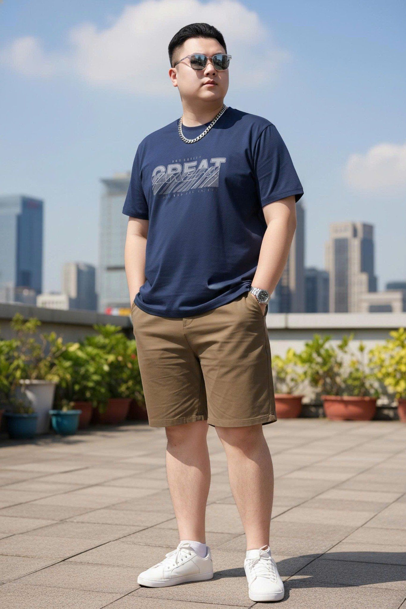 Áo Thun Than In Big Size Nam