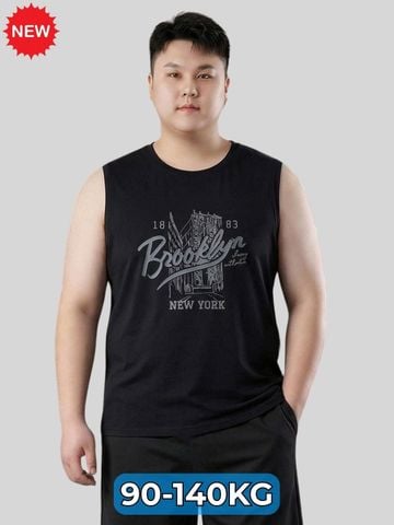 Áo Ba Lỗ Đen In Big Size Nam