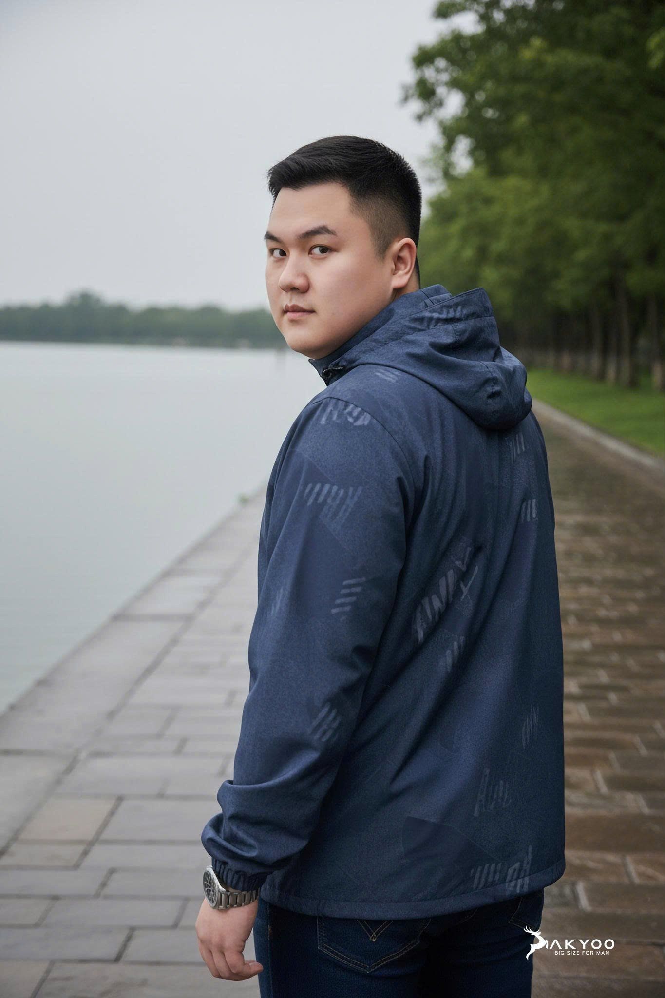 Áo Khoác Gió Họa Tiết Big Size Nam