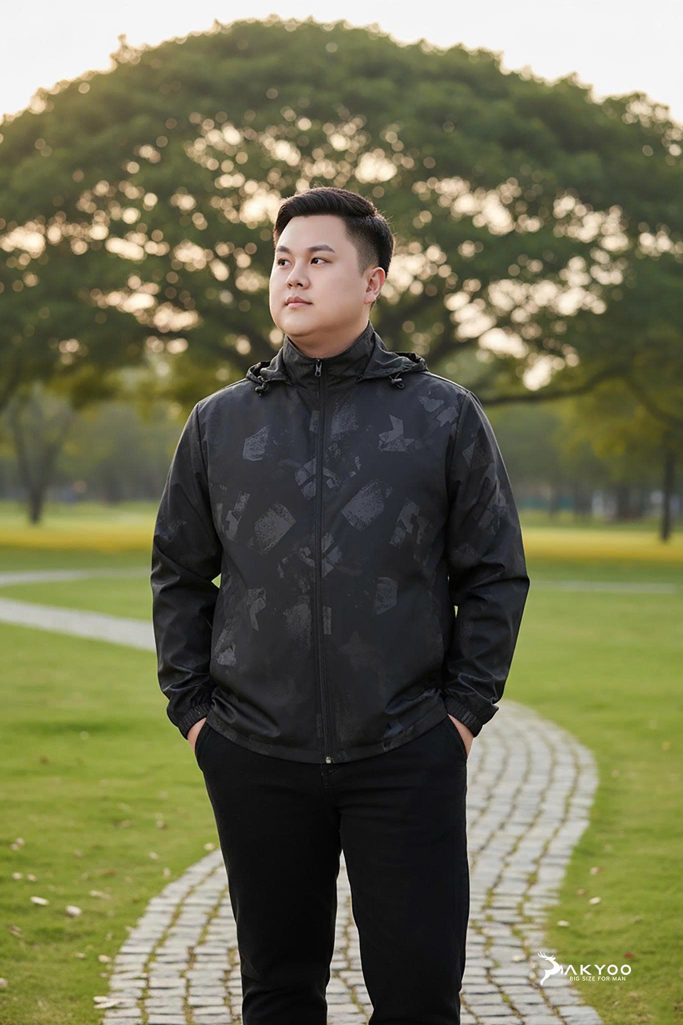 Áo Khoác Gió Họa Tiết Big Size Nam