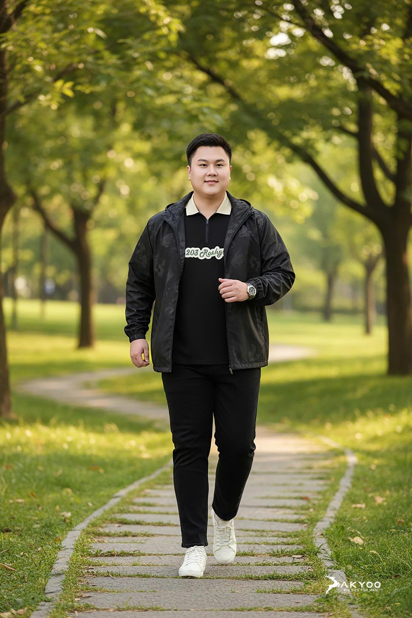 Áo Khoác Gió Họa Tiết Big Size Nam