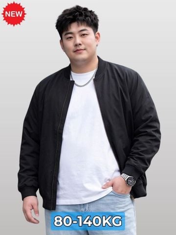 Áo Khoác Bomber Đen Big Size Nam - AK TB DEN