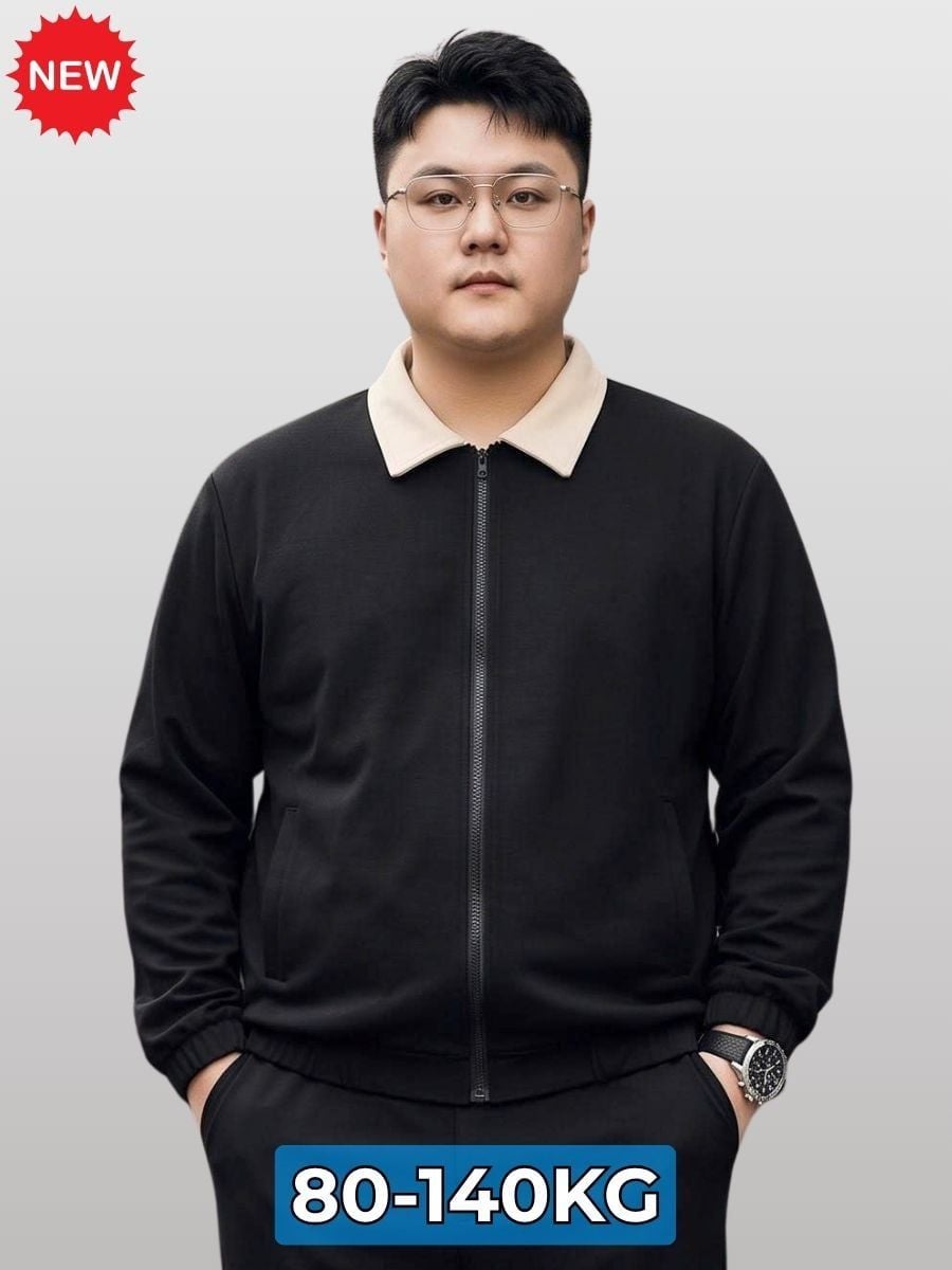 Áo Khoác Nỉ Đen Big Size Nam - AK CT A