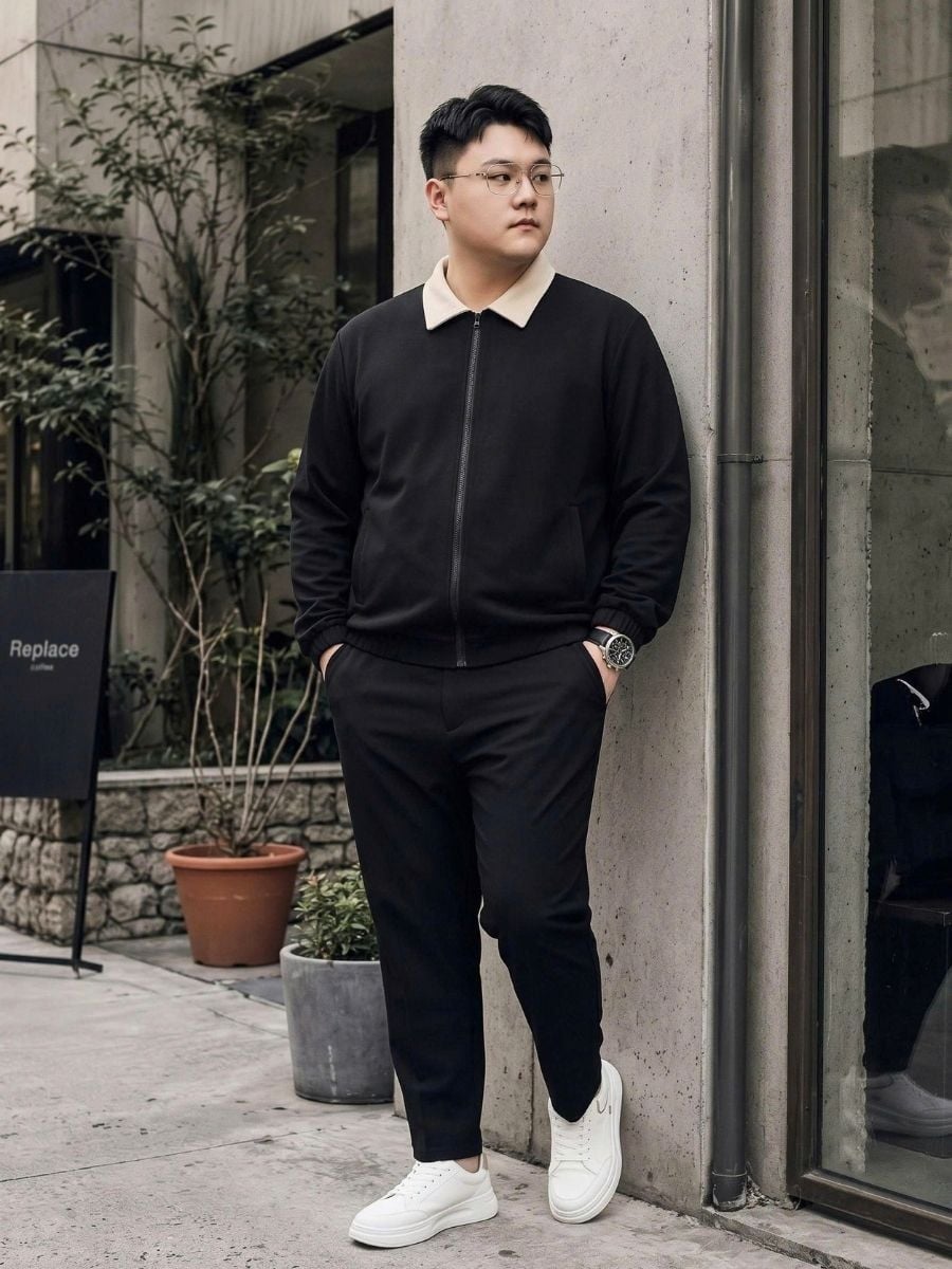 Áo Khoác Nỉ Đen Big Size Nam - AK CT A