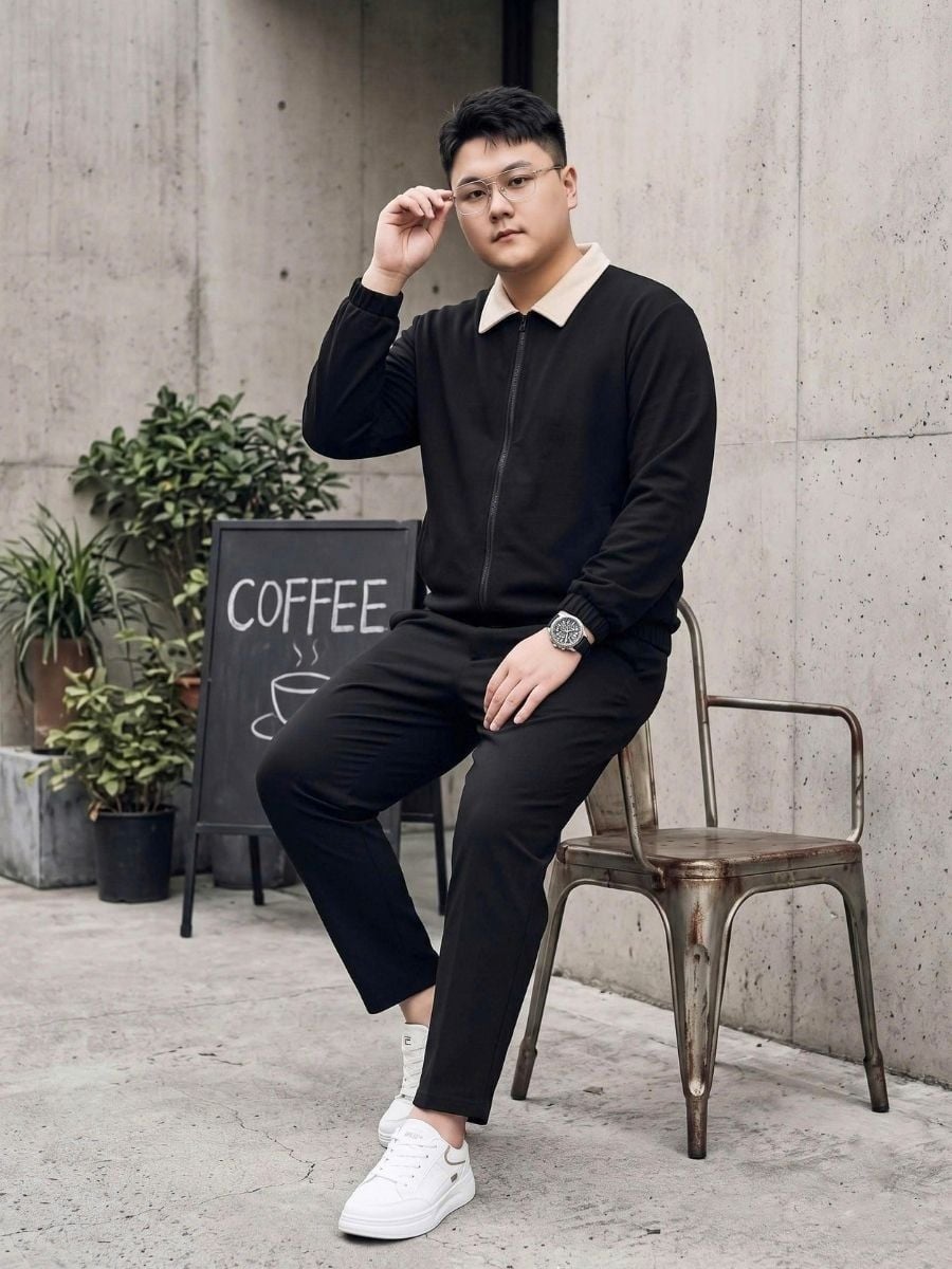 Áo Khoác Nỉ Đen Big Size Nam - AK CT A