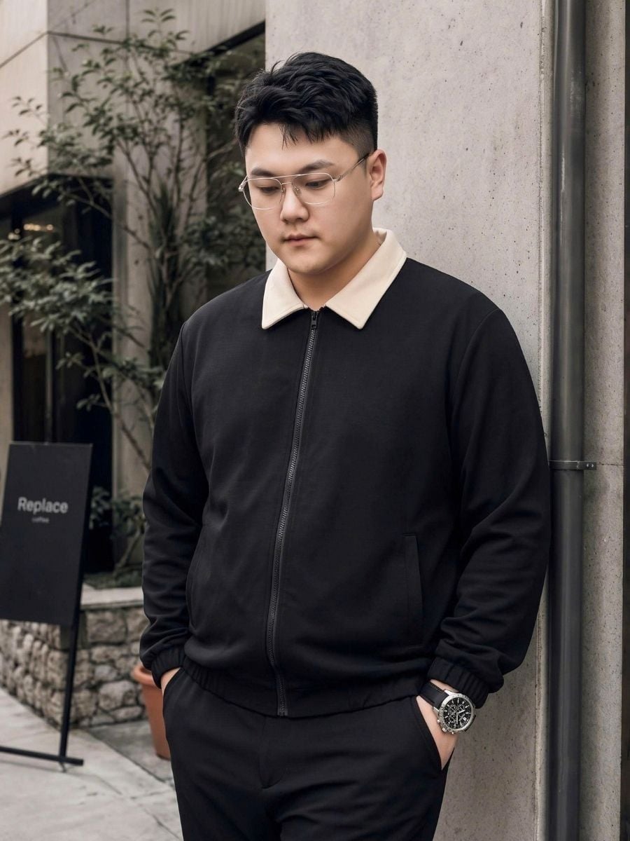 Áo Khoác Nỉ Đen Big Size Nam - AK CT A