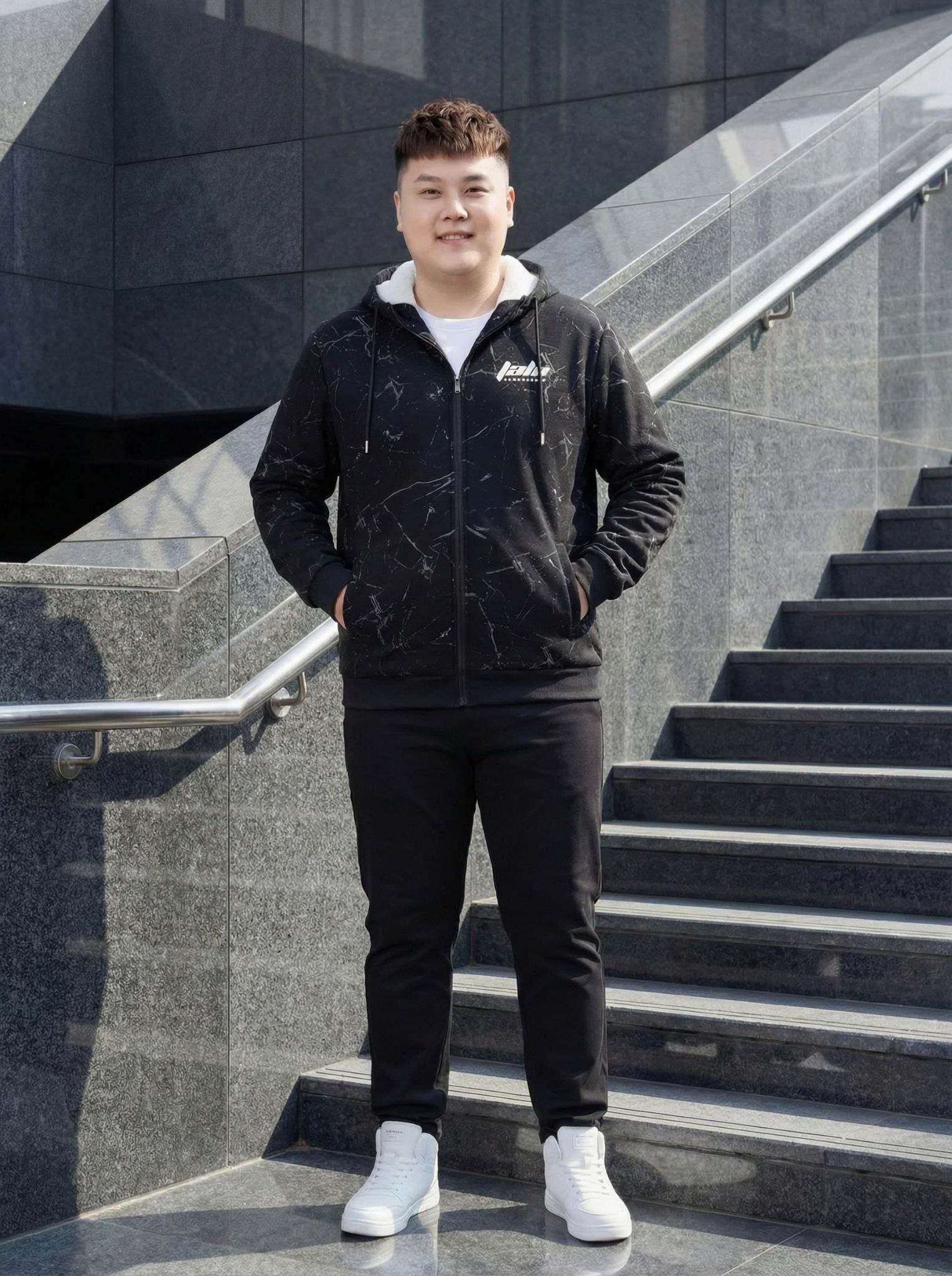 Áo Khoác Nỉ Đen Big Size Nam