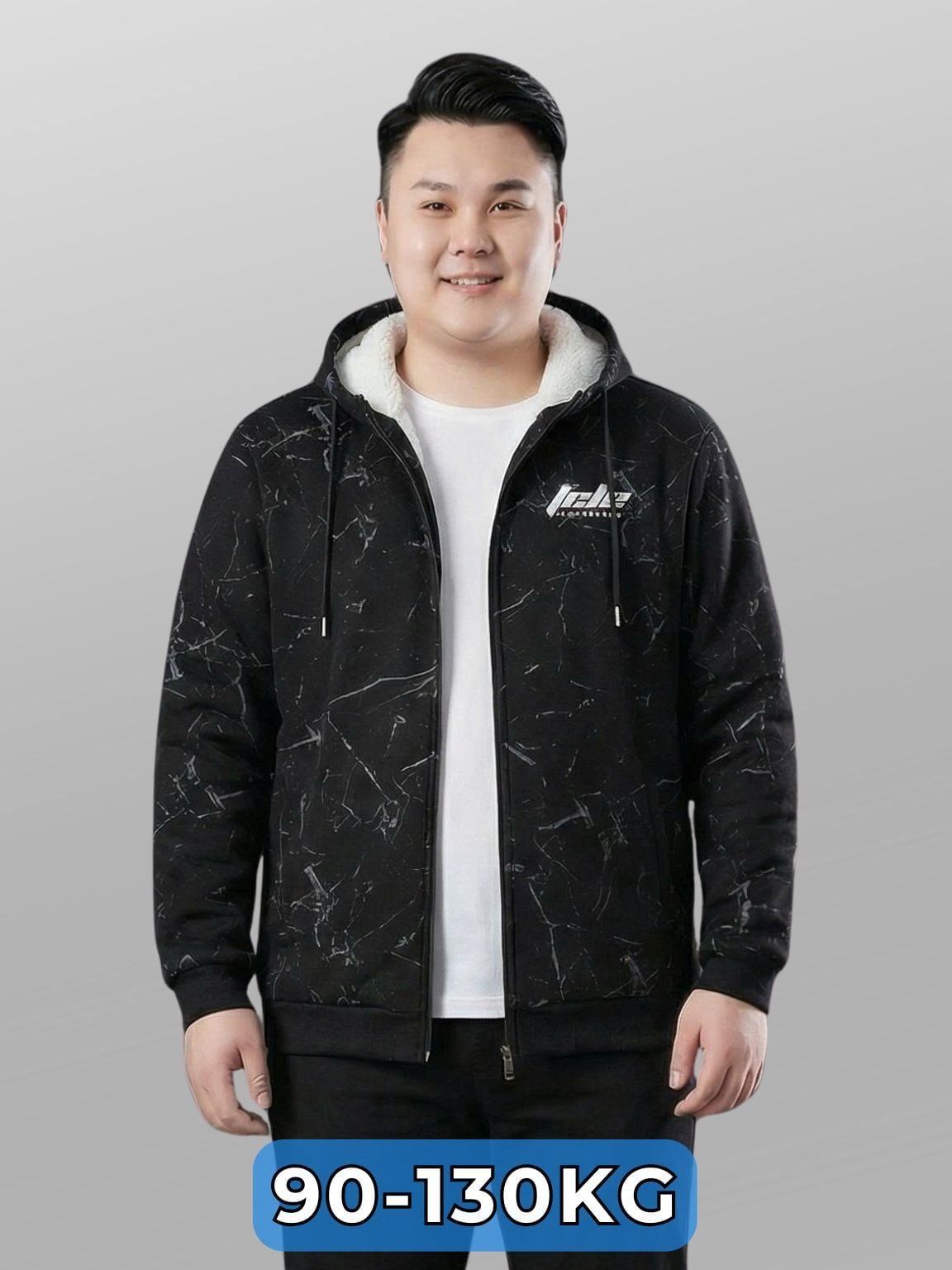 Áo Khoác Nỉ Đen Big Size Nam