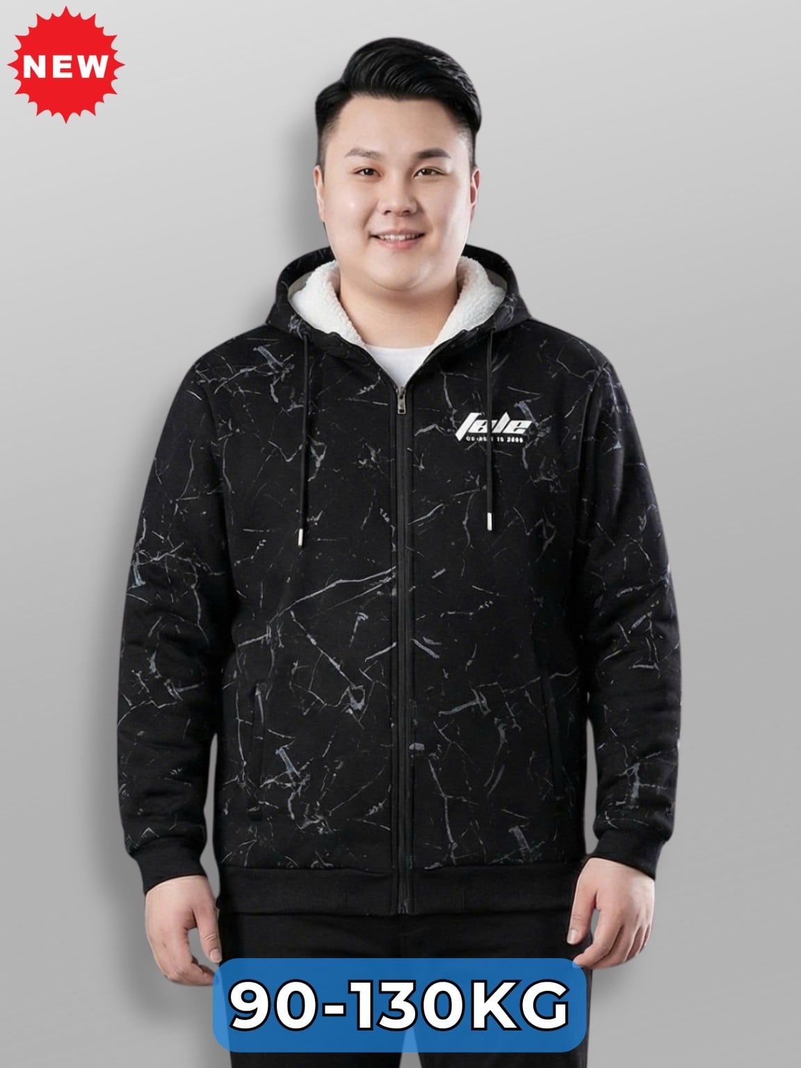 Áo Khoác Nỉ Đen Big Size Nam