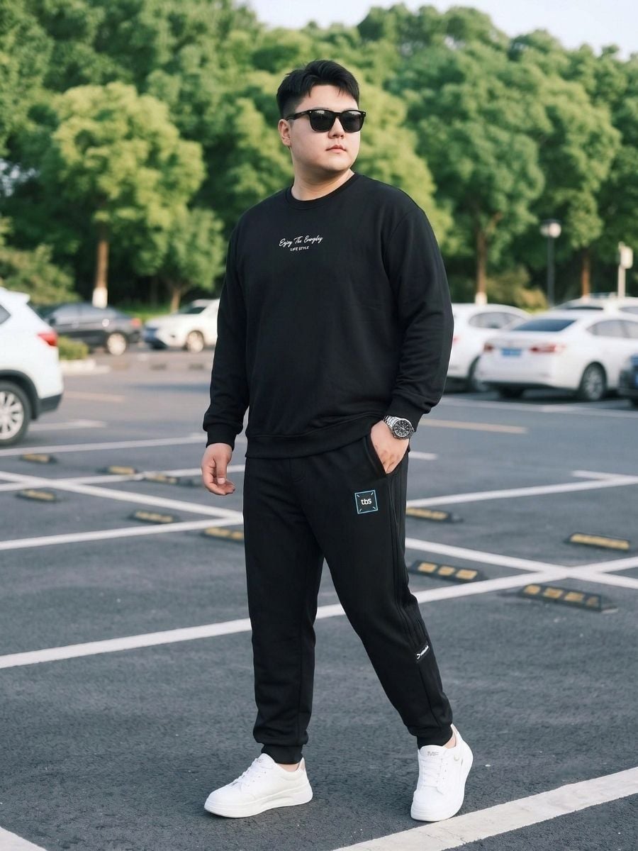 Áo Nỉ Đen Big Size Nam - AN DEN