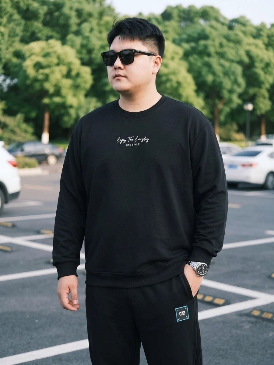Áo Nỉ Đen Big Size Nam - AN DEN