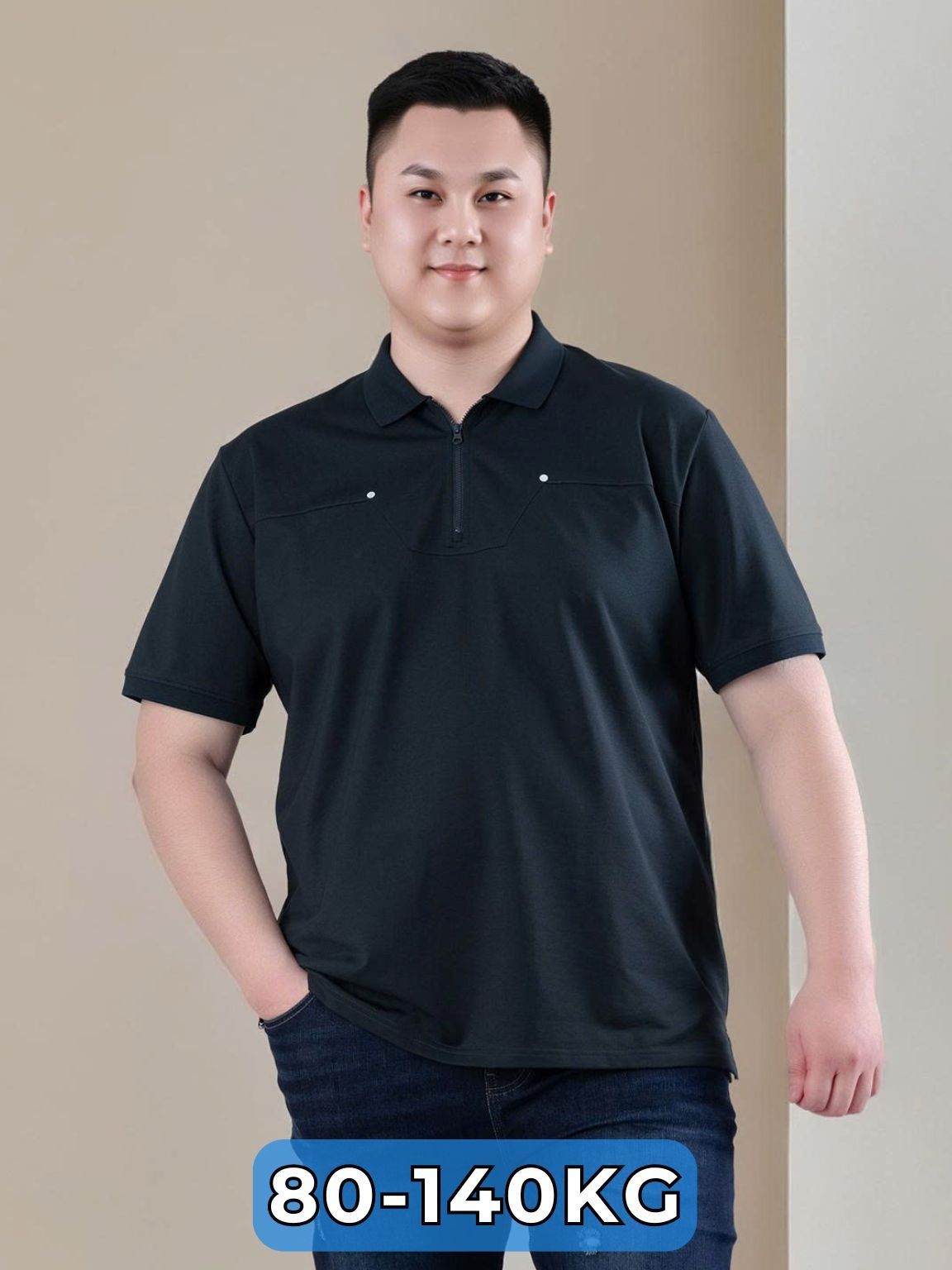 Áo Polo Xanh A8 Big Size Nam