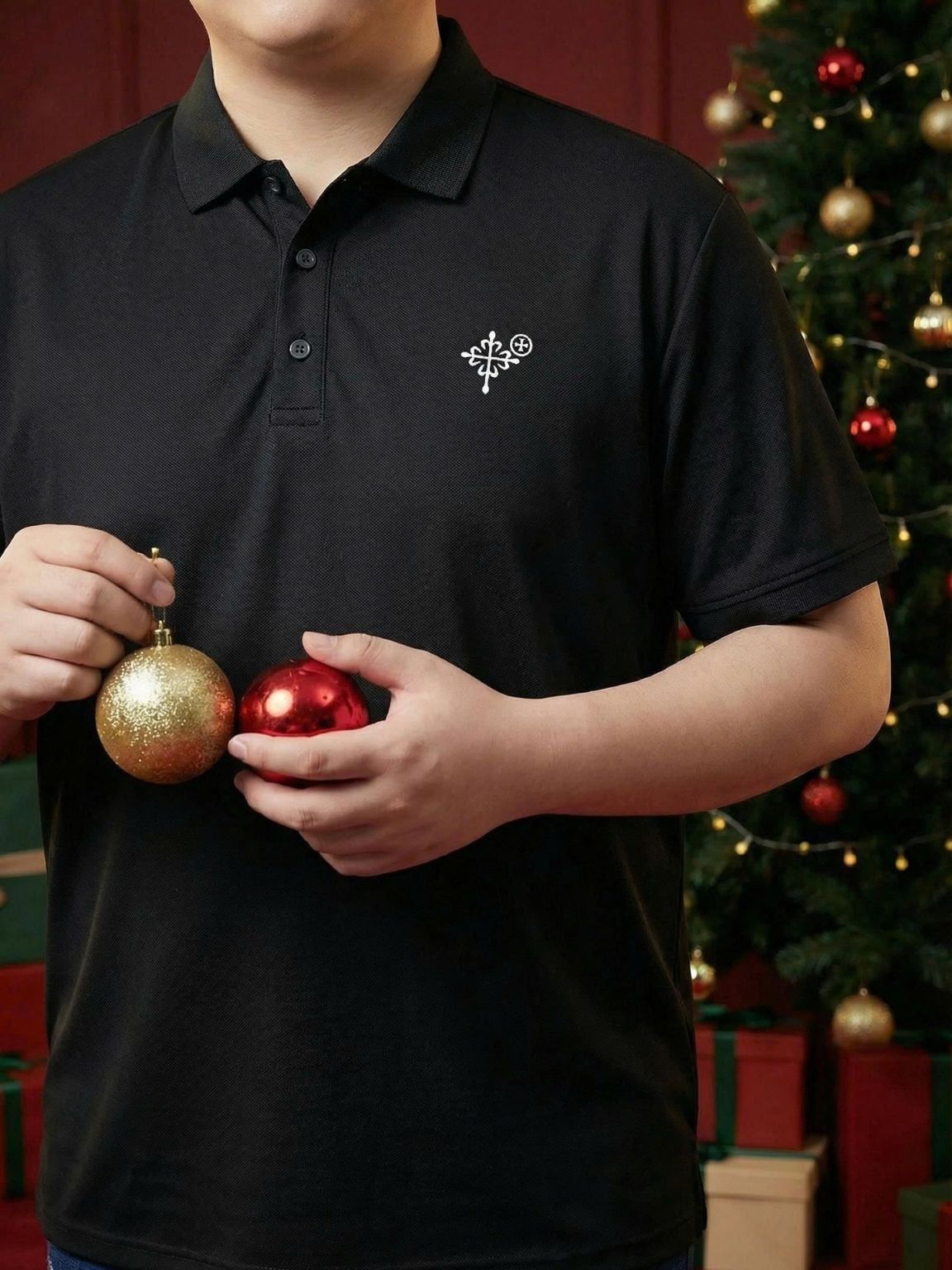 Áo Polo Đen In Big Size Nam