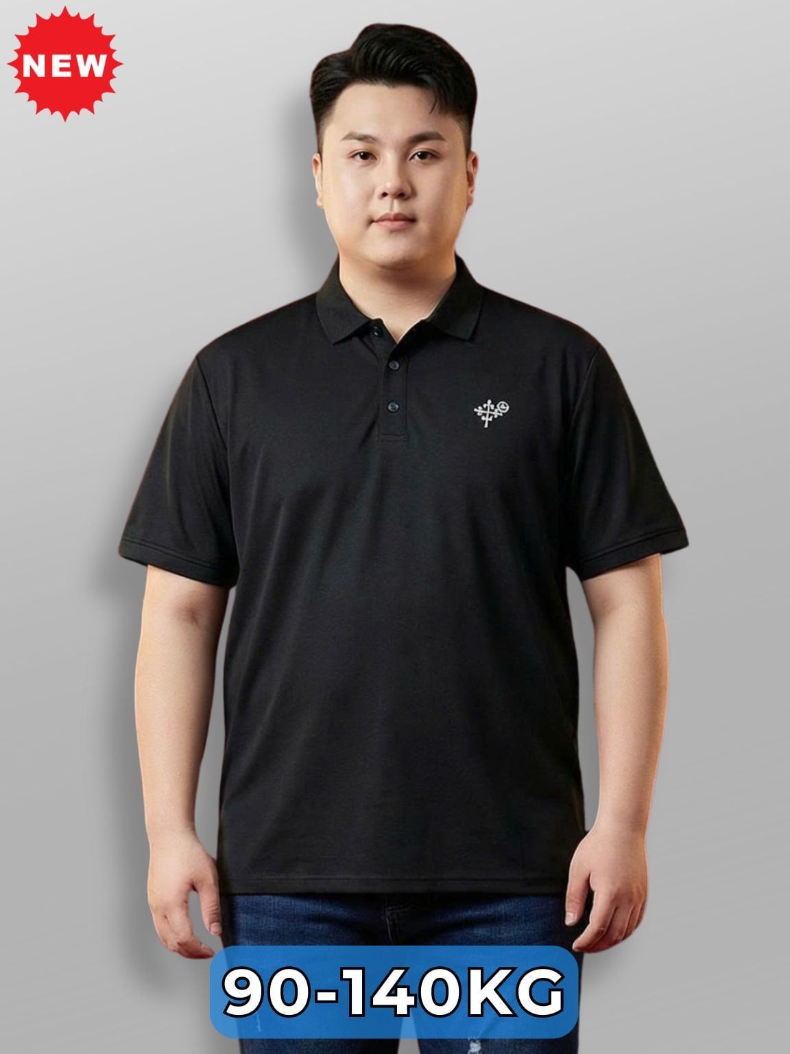 Áo Polo Đen In Big Size Nam