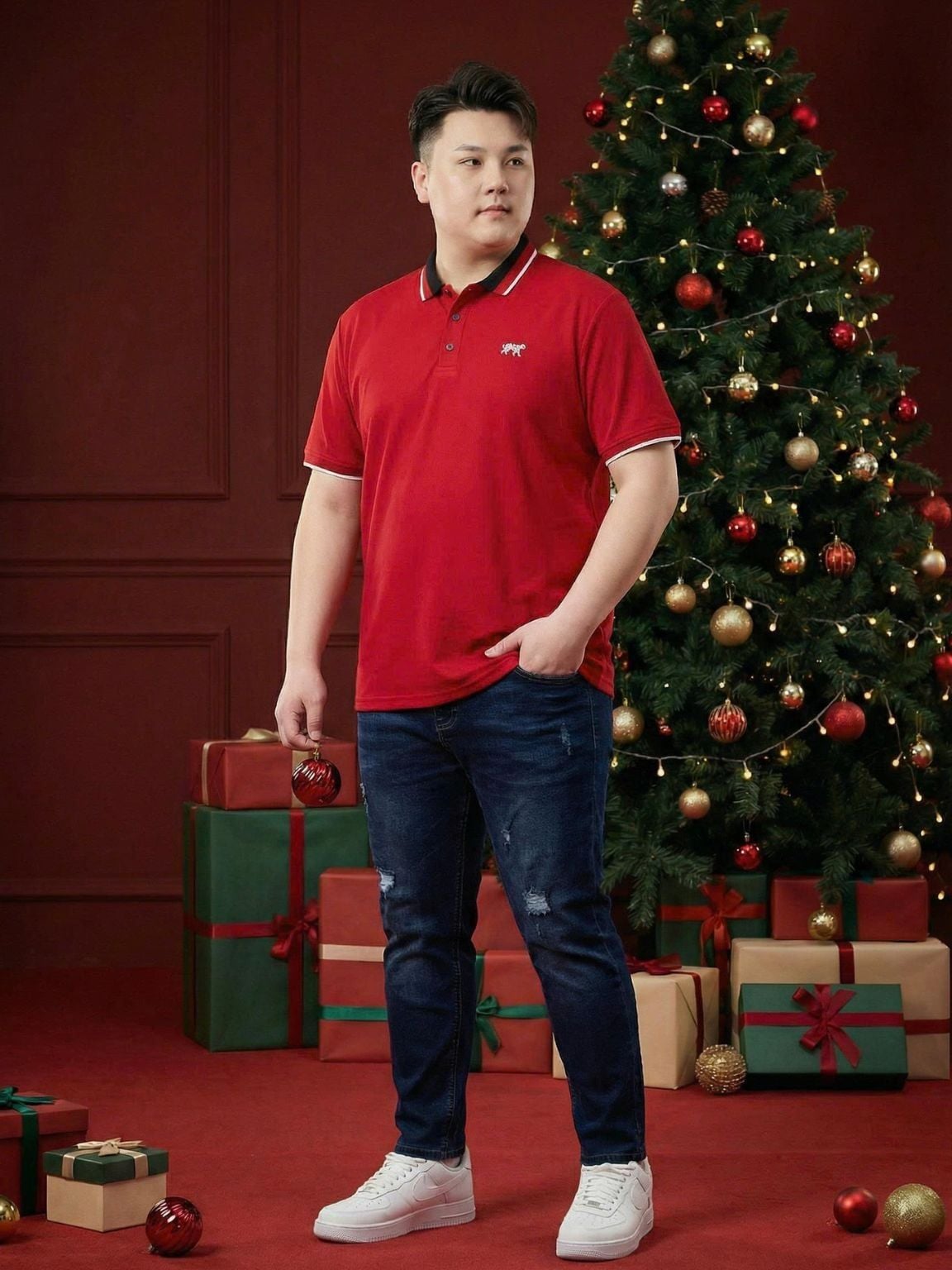 Áo Polo Đỏ Big Size Nam