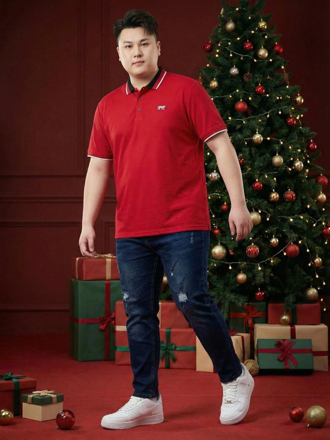Áo Polo Đỏ Big Size Nam