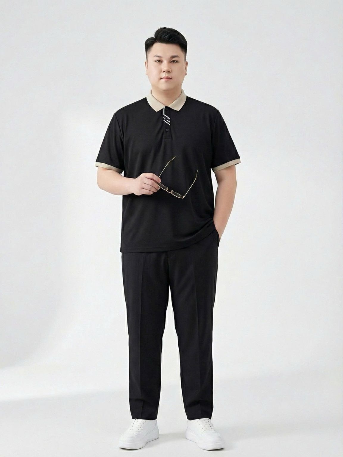 Áo Polo Cổ Ghi Big Size Nam