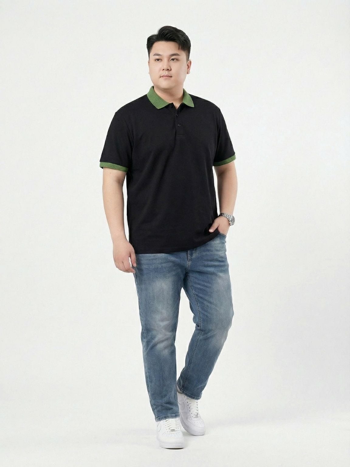 Áo Polo Cổ Xanh Big Size Nam