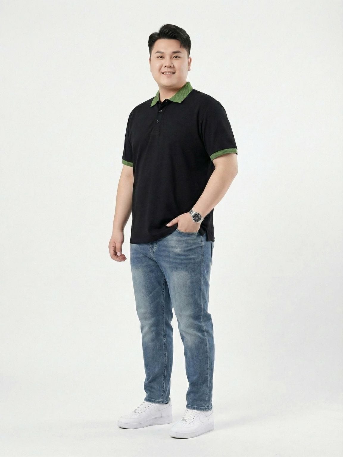 Áo Polo Cổ Xanh Big Size Nam