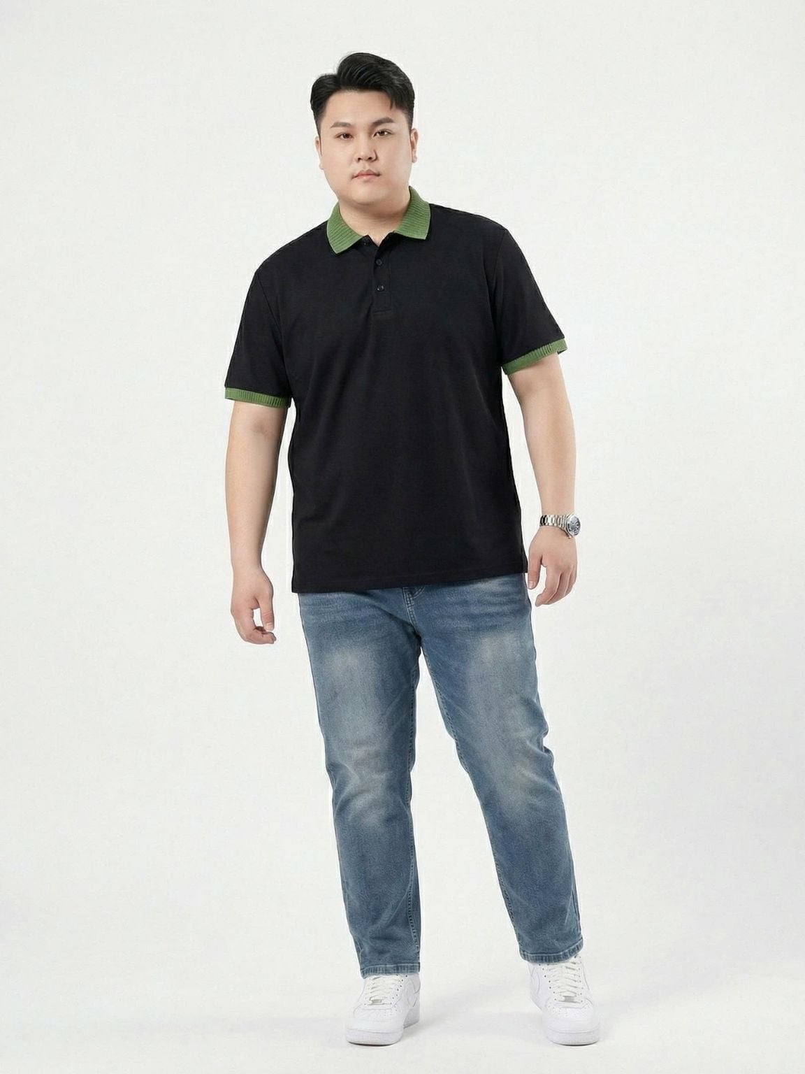 Áo Polo Cổ Xanh Big Size Nam