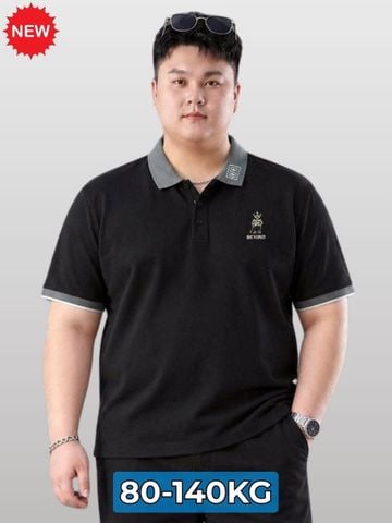 Áo Polo Đen Cổ Rêu Big Size Nam - PL CO REU