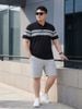 Áo Polo Đen Kẻ Ngang Big Size Nam - PL KE NGANG