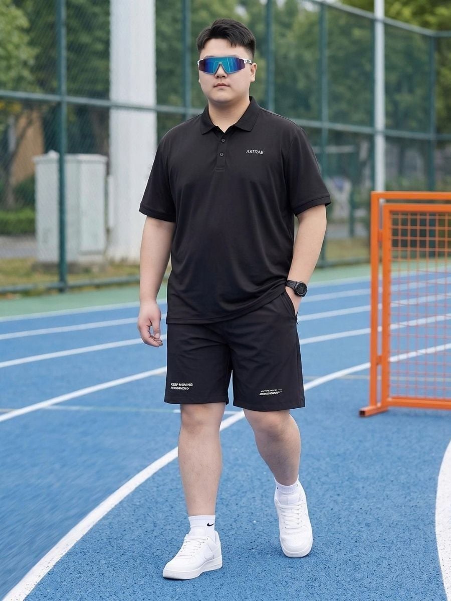 Áo Polo Đen Thể Thao Big Size Nam - PL M DEN
