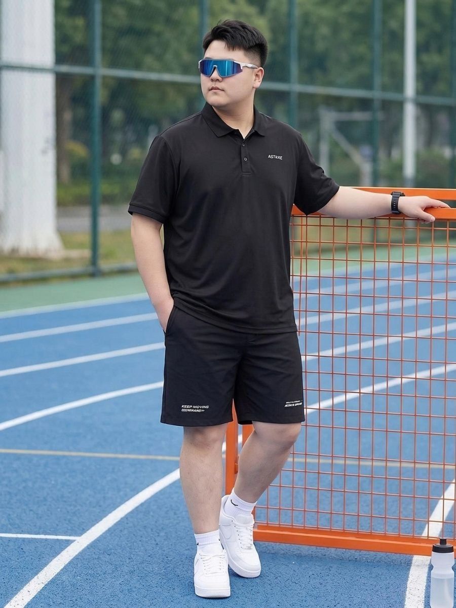 Áo Polo Đen Thể Thao Big Size Nam - PL M DEN
