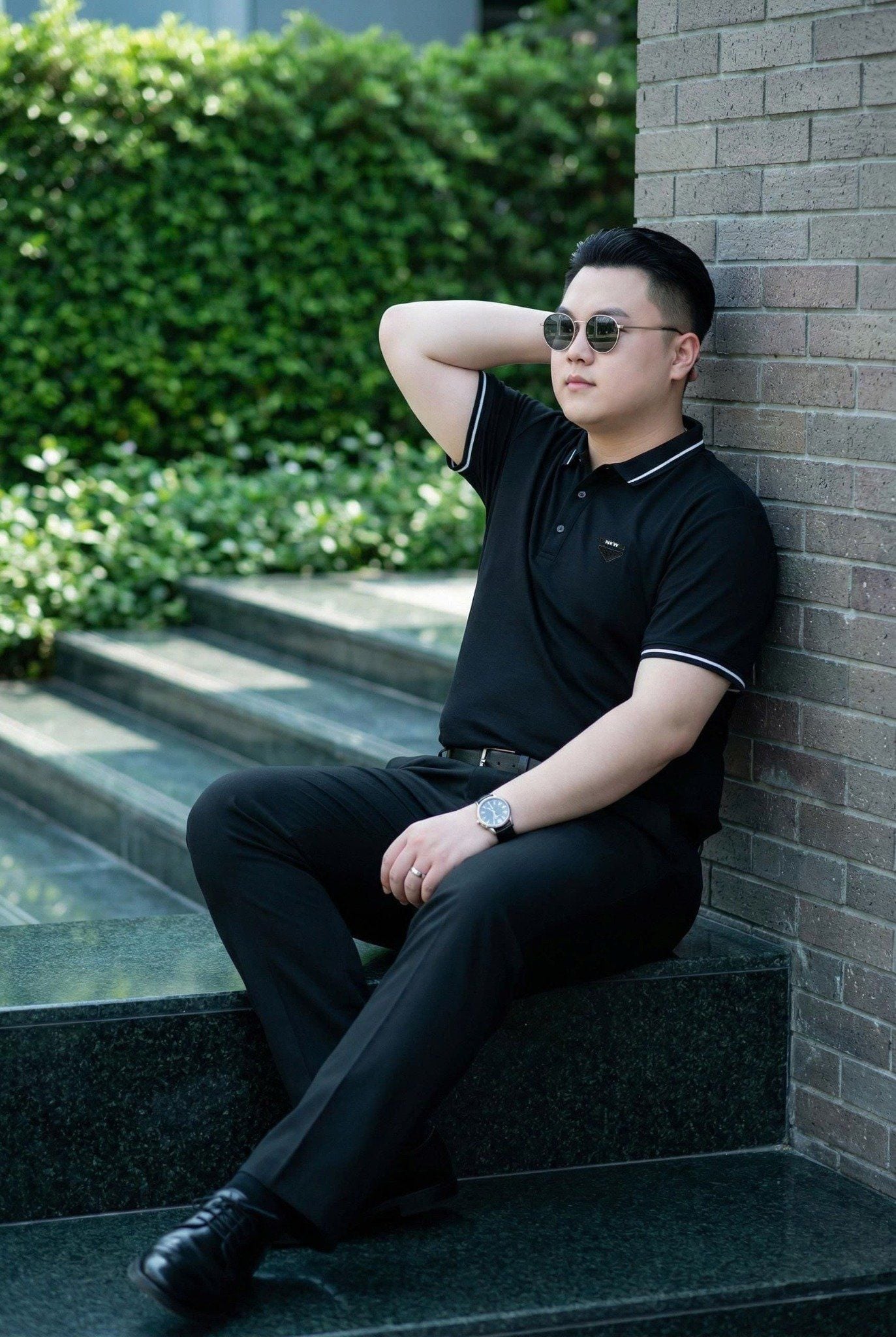 Áo Polo Đen Viền Big Size Nam