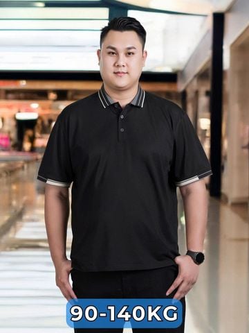 Áo Polo Đen Viền Big Size Nam