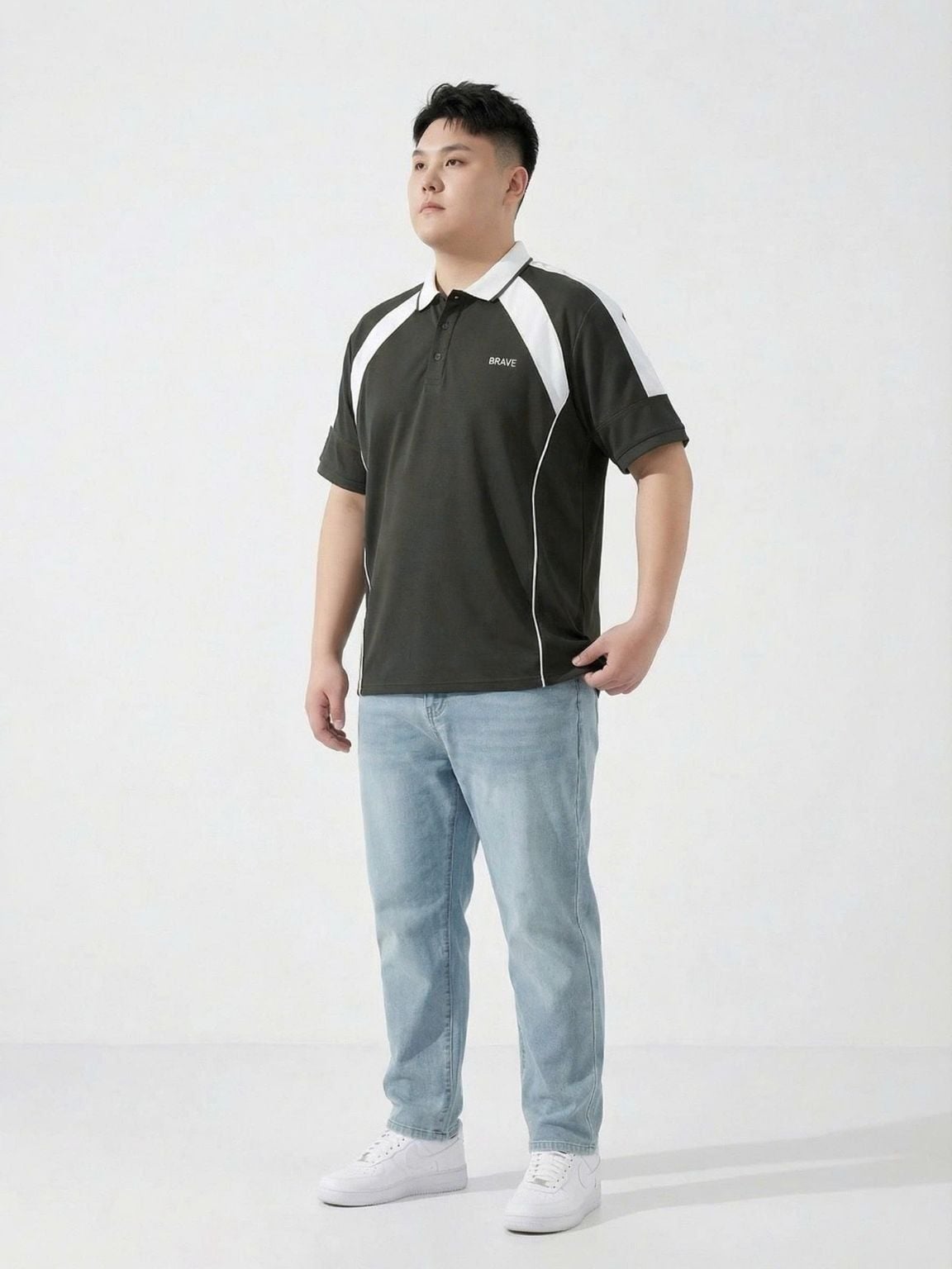 Áo Polo Ghi Big Size Nam